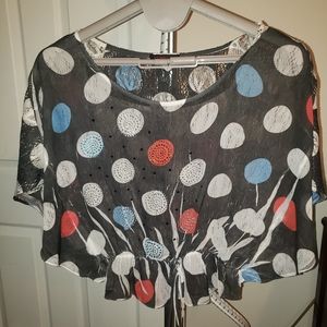 BOGO Retro batwing Dolman cape top with sparkles